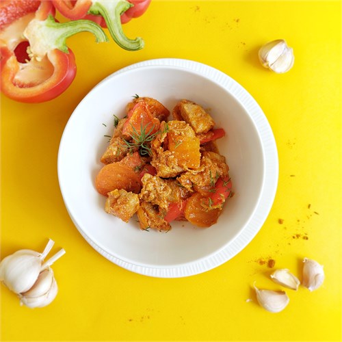 Свинина тушеная с овощами в томатном соусе 2244 - фото 5996